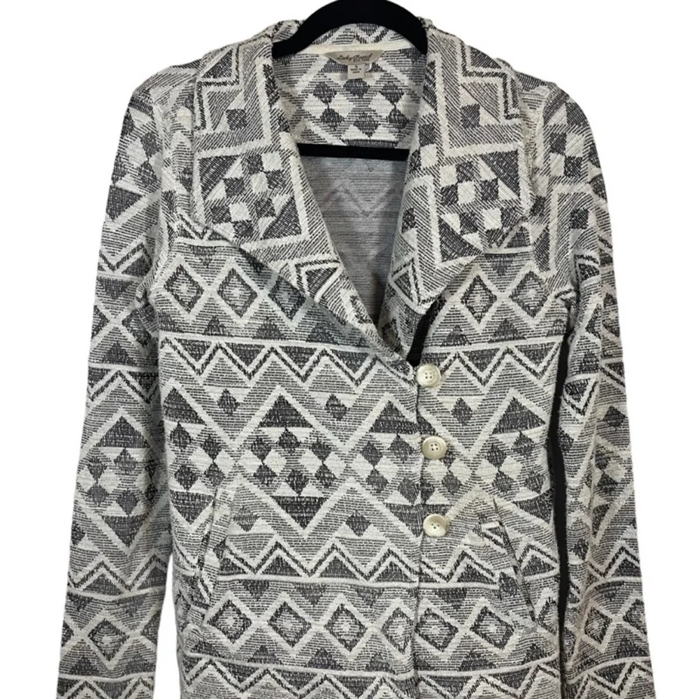 Lucky Brand Tribal Pattern Button Front Blazer Jacket Size M - Picture 4 of 13